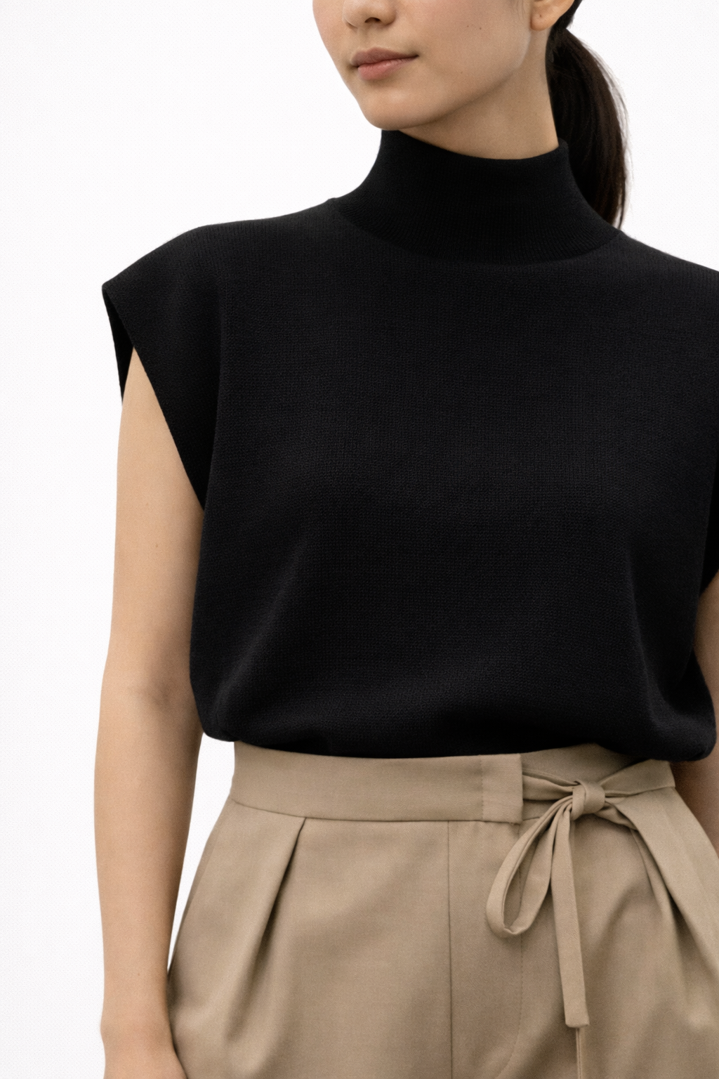 Mock Neck Knit Top