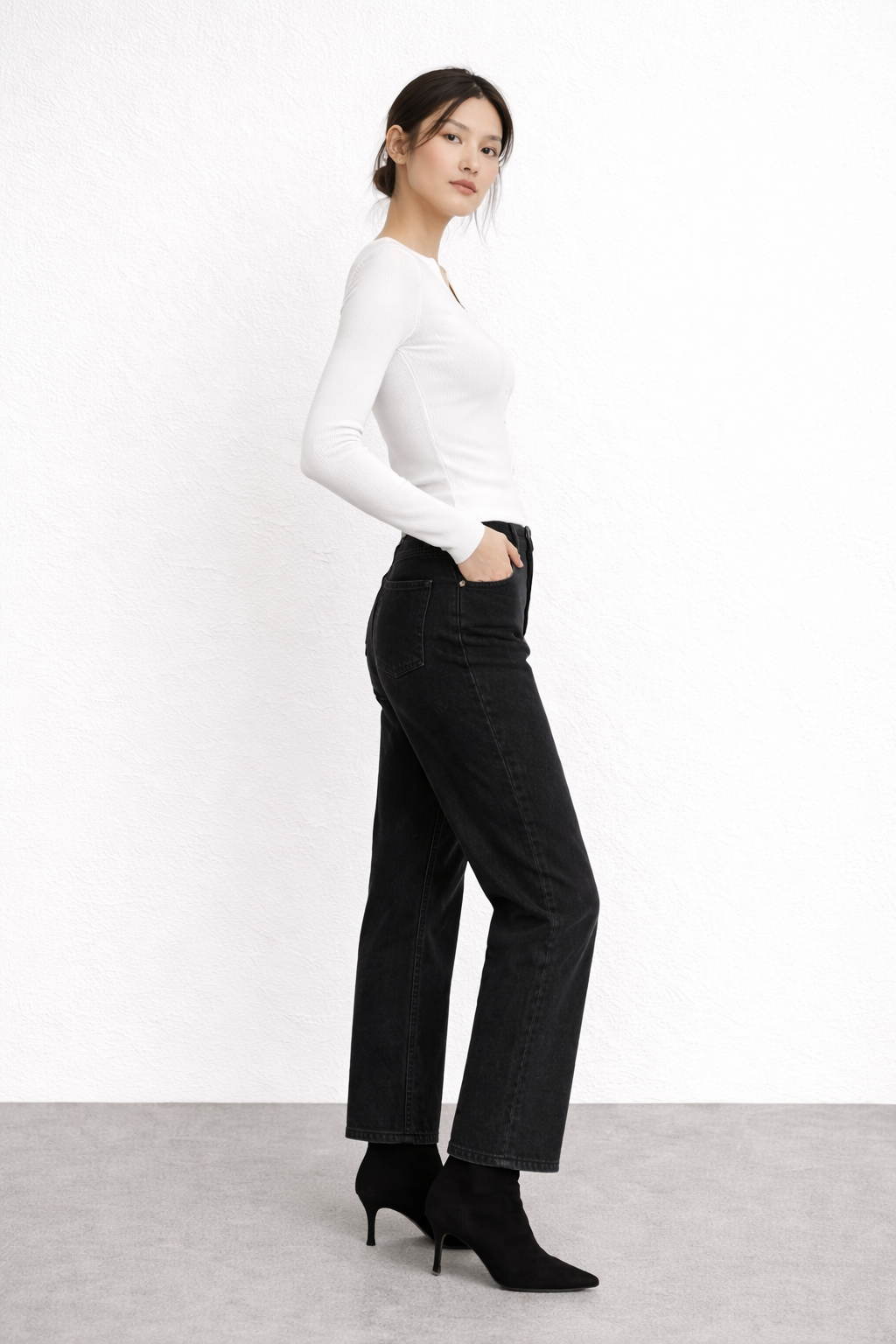 Ribbed Button Cardigan