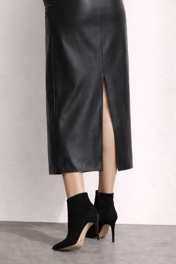 Leather Midi Skirt