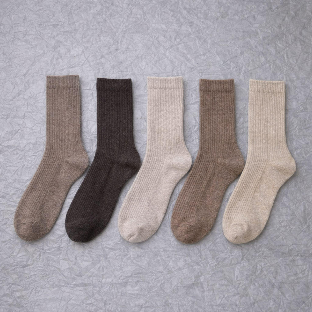 Earth Tone Ribbed Socks