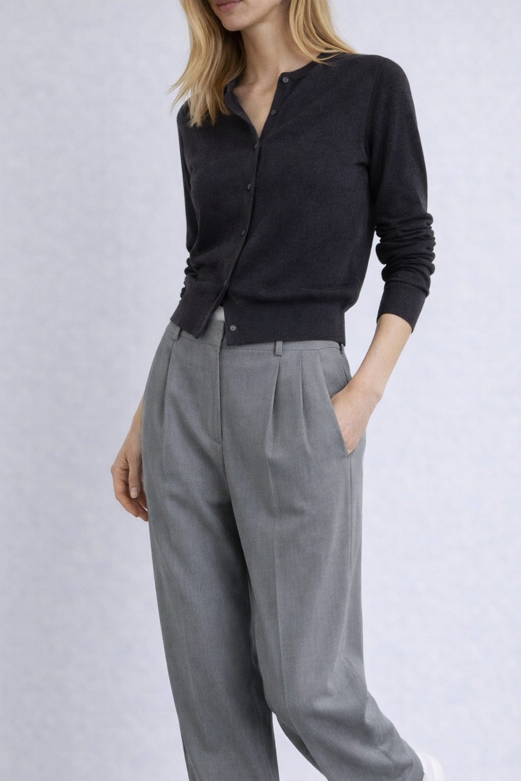 Tailored Wide-Leg Suit Trousers