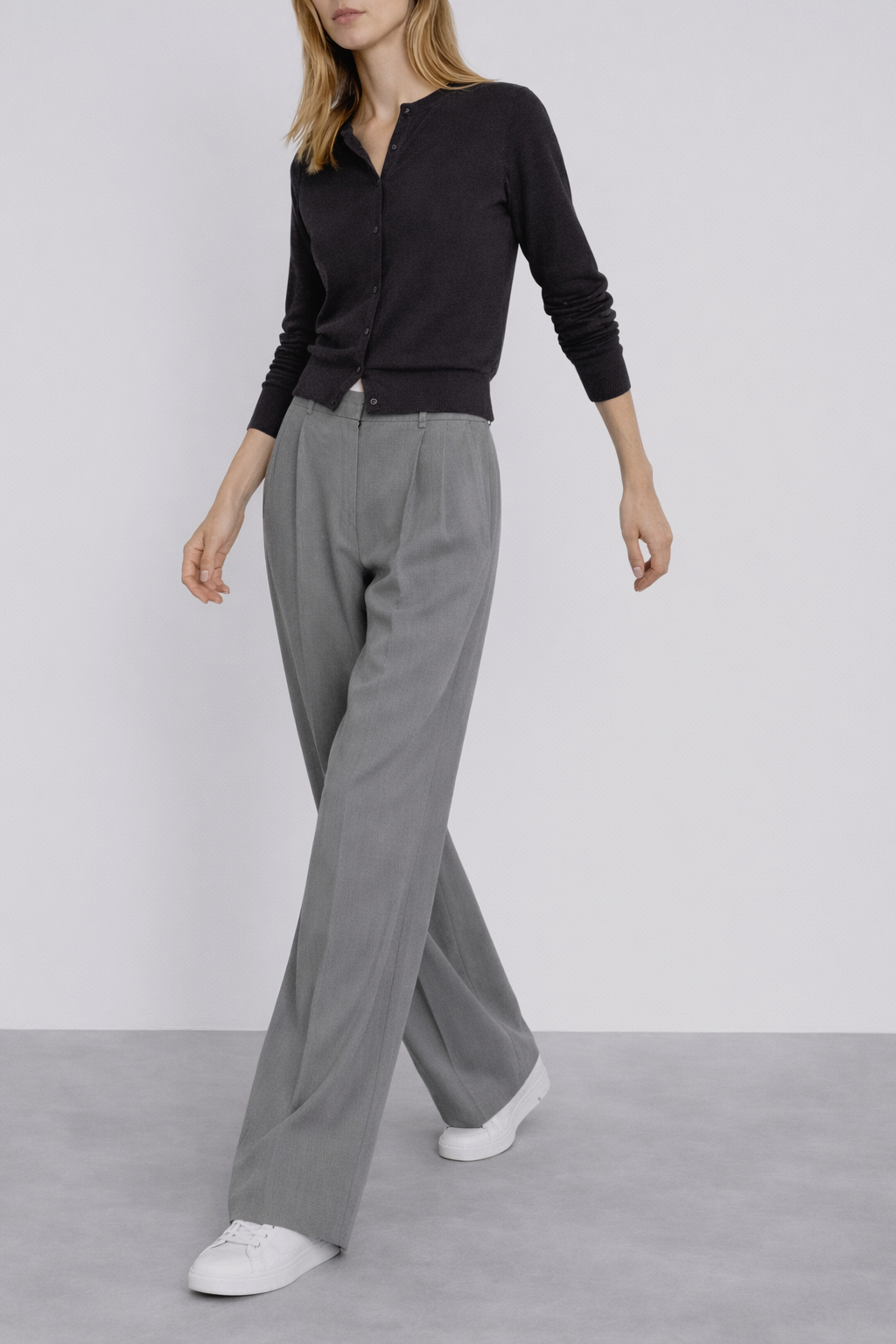 Tailored Wide-Leg Suit Trousers