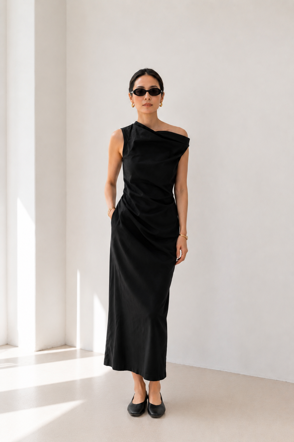 Noir Off Shoulder Maxi Dress