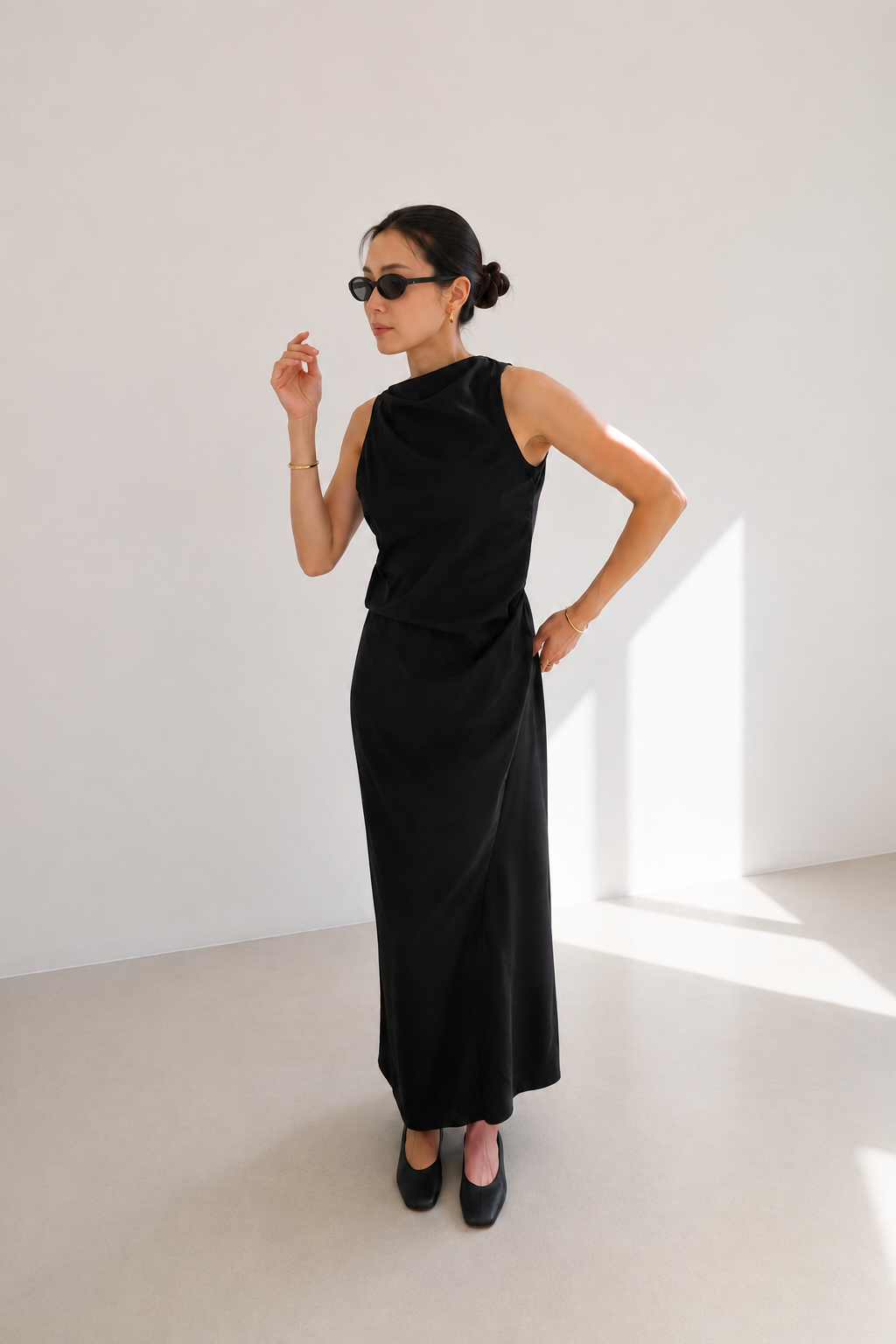 Noir Off Shoulder Maxi Dress