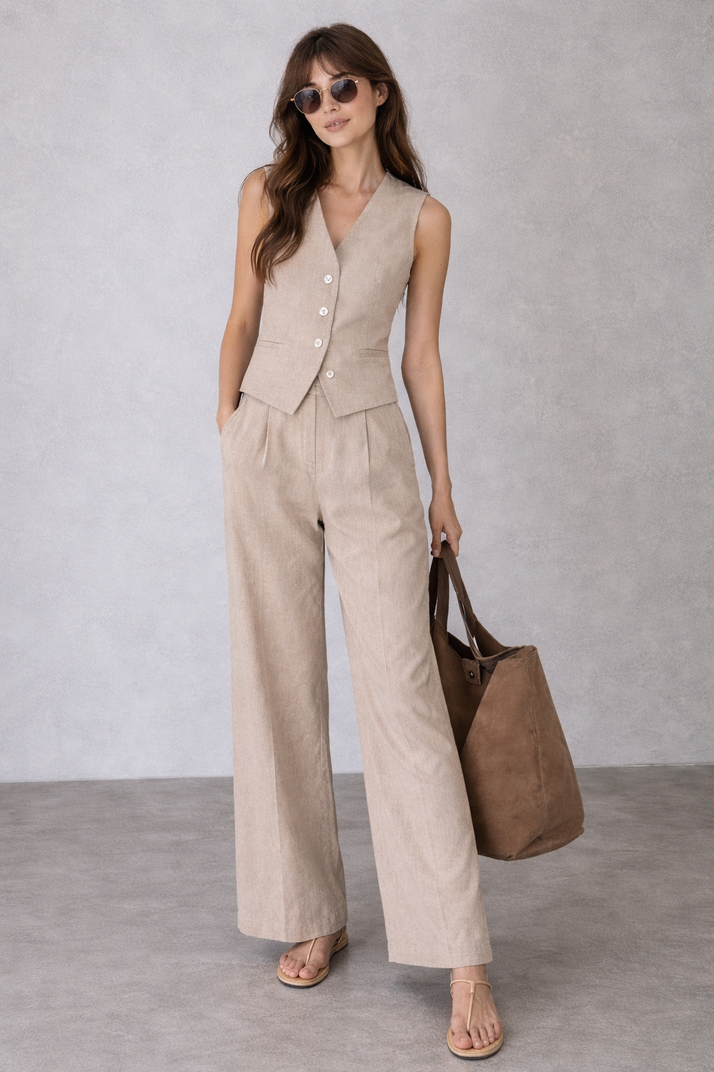 Linen Tailors Two Piece Set