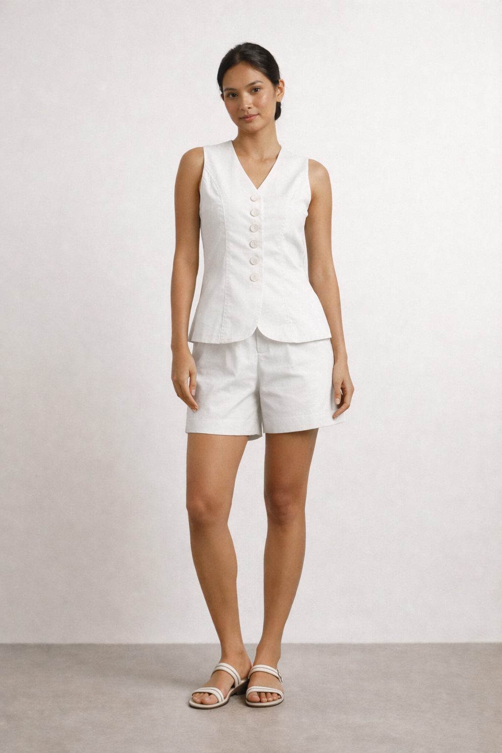 Linen Tailor Set with Shorts