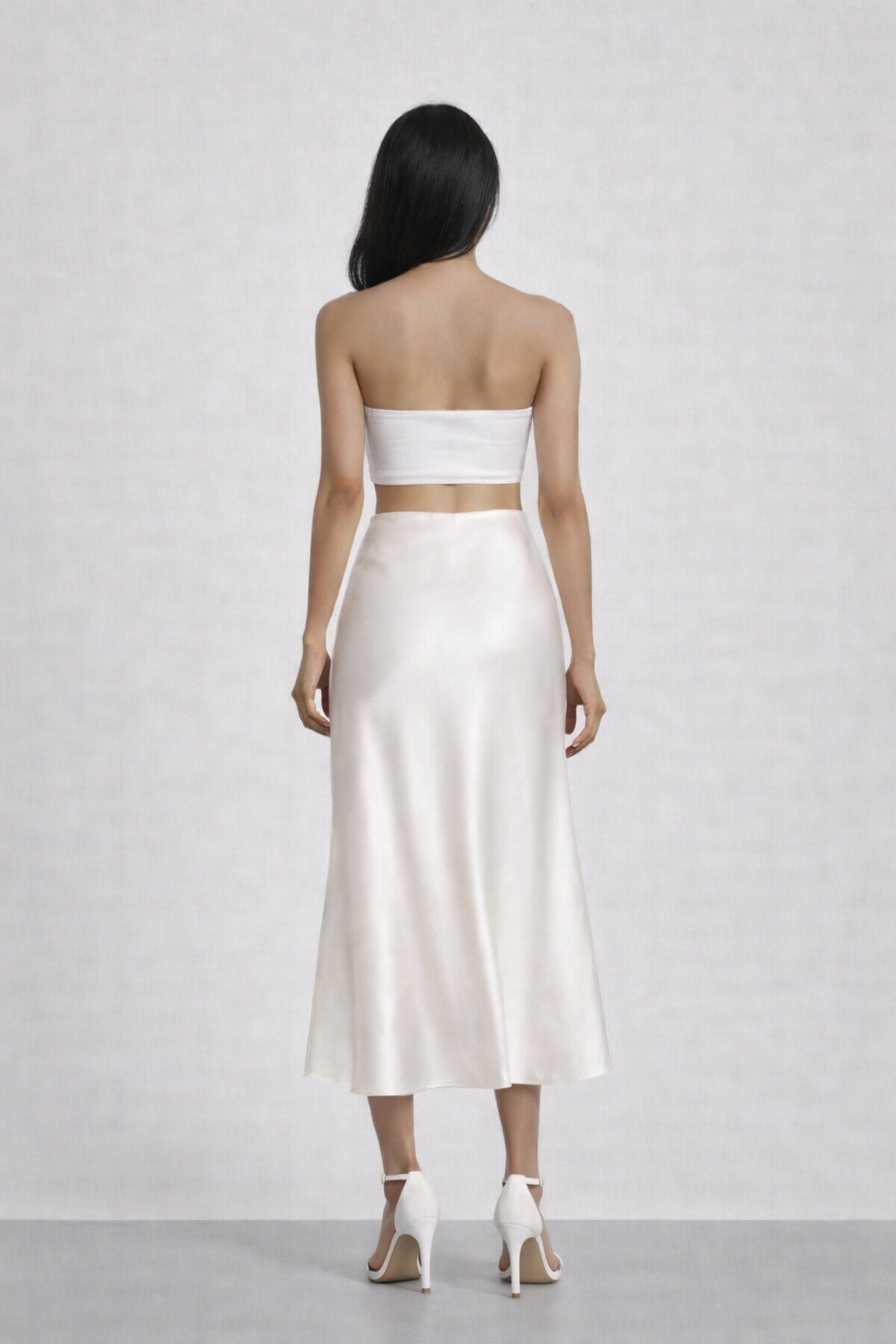 Satin Midi Skirt
