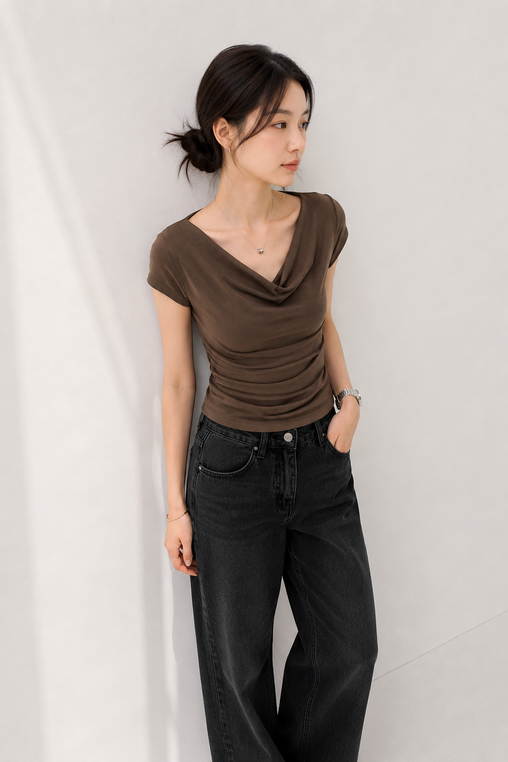 Drape Off-Shoulder Tee