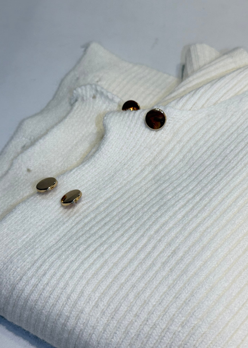 Double-Breasted Ribbed Knit Cardigan