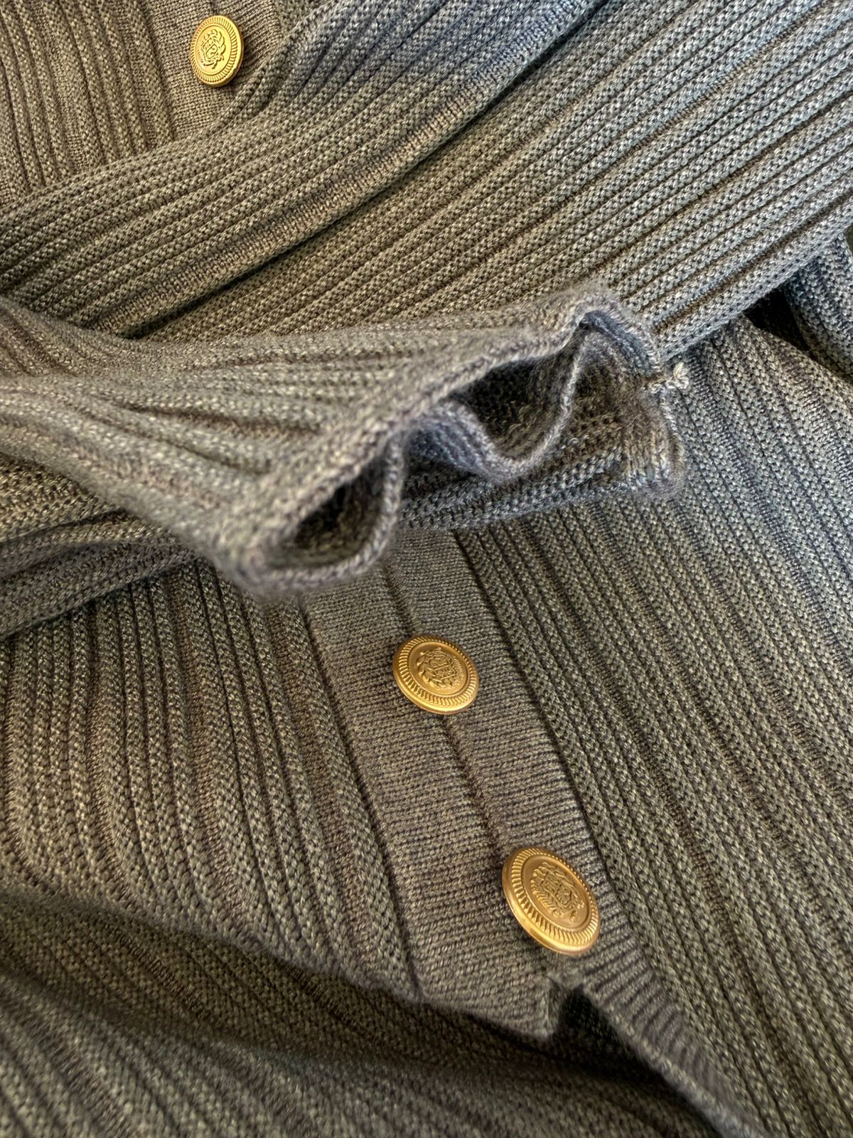 Slim Ribbed Knit Cardigan