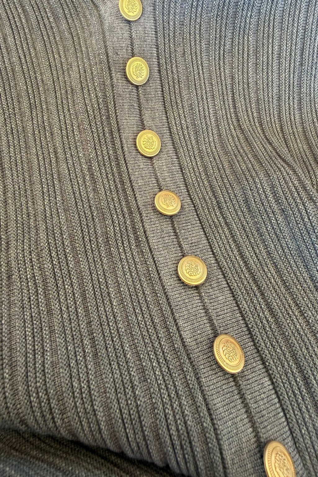 Slim Ribbed Knit Cardigan